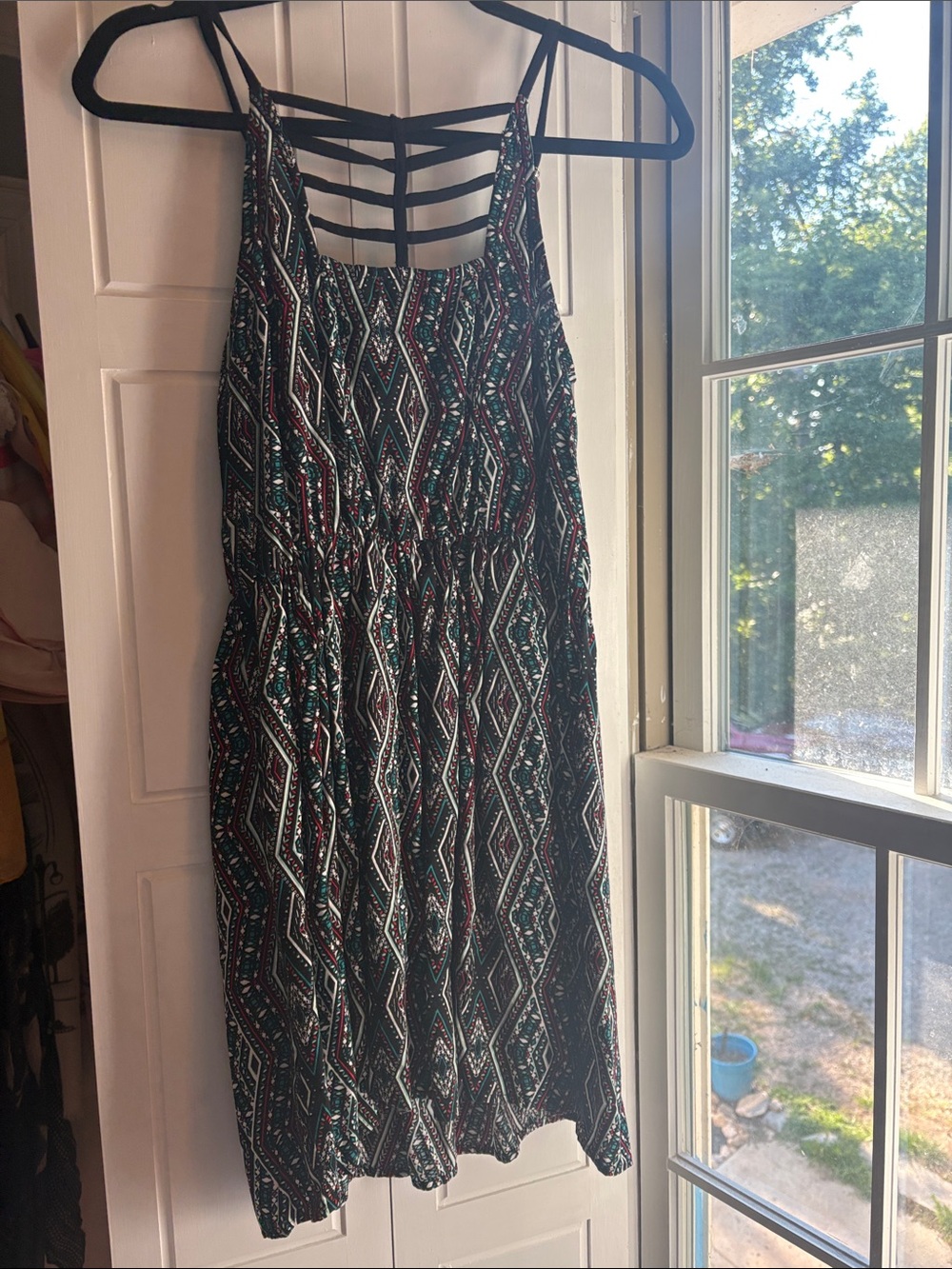 I.N. San Francisco Black Multi-Color Strappy Mini Dress - Picture 4 of 4